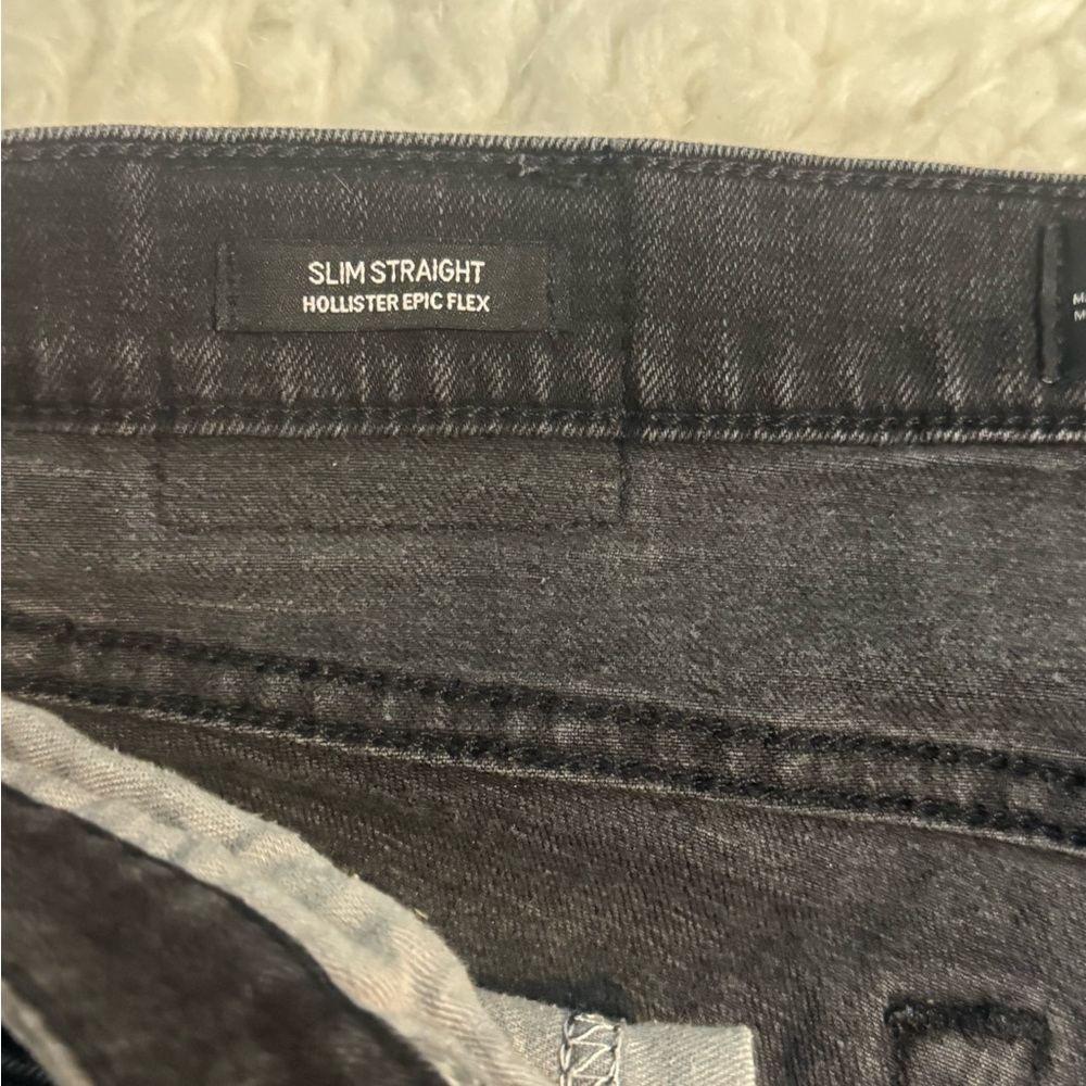 Hollister Black Slim Straight Jeans with Vintage Appeal
